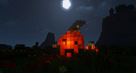 Minecraft Player built Pumpkin